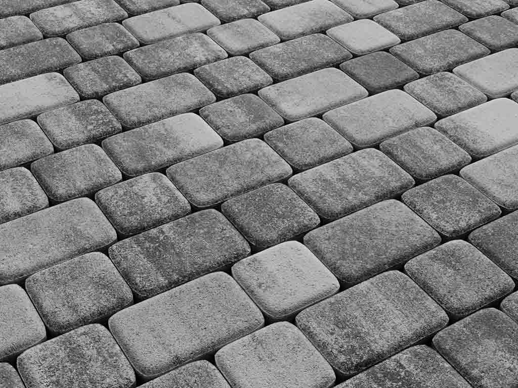 Плитка тротуарная Классико А.4.КО.4 листопад гладкий антрацит, комплект 2 шт, толщина 40 мм