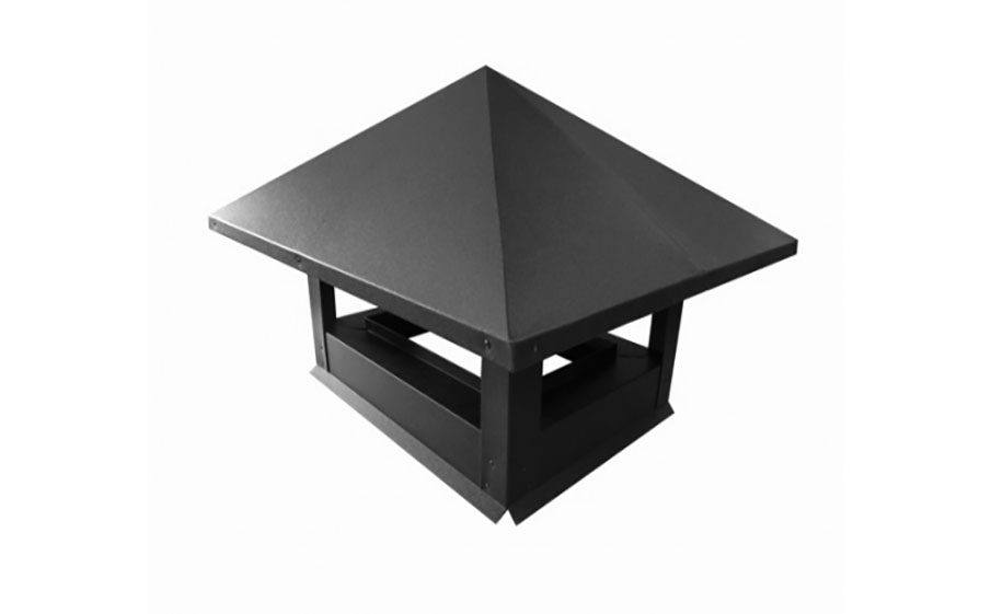 Дымник на трубу Grand Line 520*390 мм 0,5 Rooftop Matte с пленкой RAL 7024 мокрый асфальт