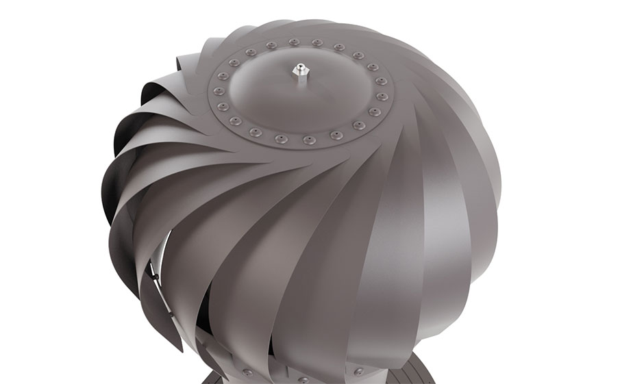 Роторная вентиляция Viotto с универсальным проходным элементом d=125 мм утепленная, RAL 8019 серо-коричневый