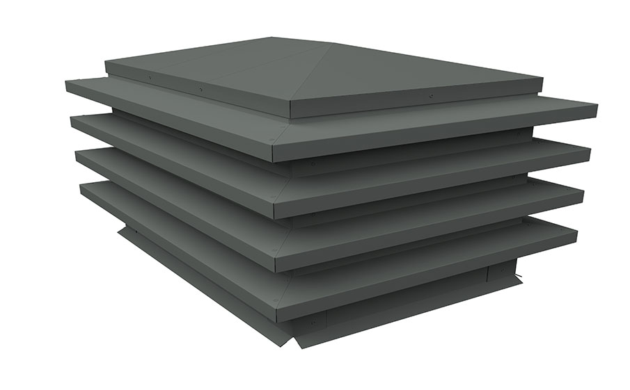 Дымник на трубу Grand Line елка 1155*375 мм 0,45 PE с пленкой RAL 7005 мышино-серый