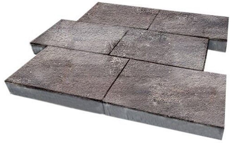 Плитка тротуарная SteinRus Парк Плейс Б.3.П.8, Old-age, ColorMix Умбра, 600*300*80 мм