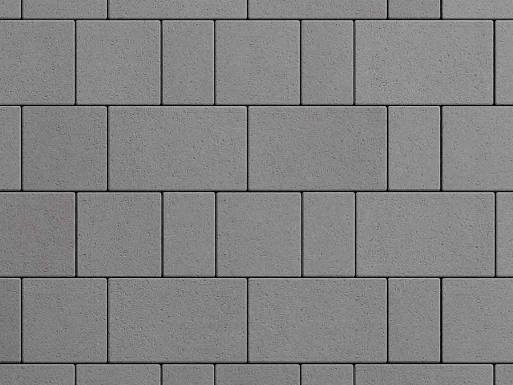 Плитка тротуарная Старый город А.1.Фсм.4 стандарт гладкий серый, комплект 3 шт, толщина 40 мм