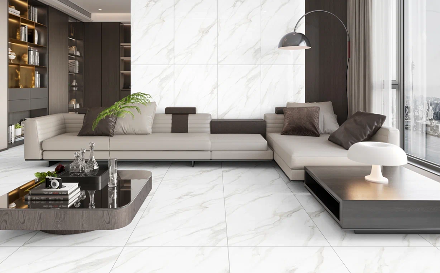 Керамогранит Eternal glossy Carrara Pearl, 1200*600*9 мм
