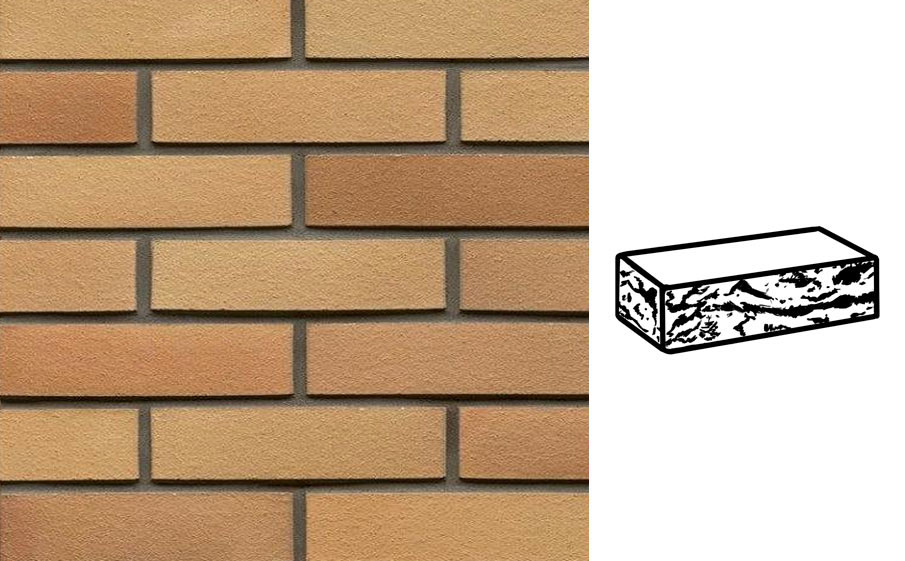 Кирпич клинкерный Muhr 06 Hellbraun-bunt готик, 290*90*71 мм