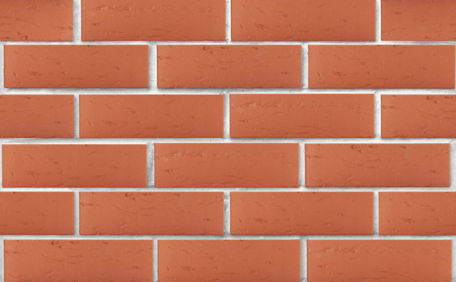 Кирпич облицовочный полнотелый ЛСР, красный флэш, рустик, 250*120*65 мм