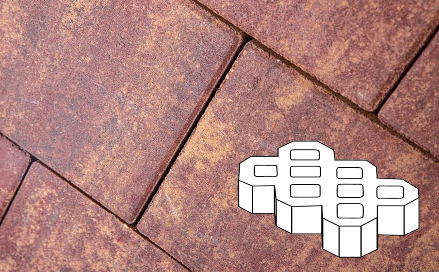 Плитка тротуарная Готика Natur, Экопарковка Б.6.ГР.10, Клинкер, 600*400*100 мм