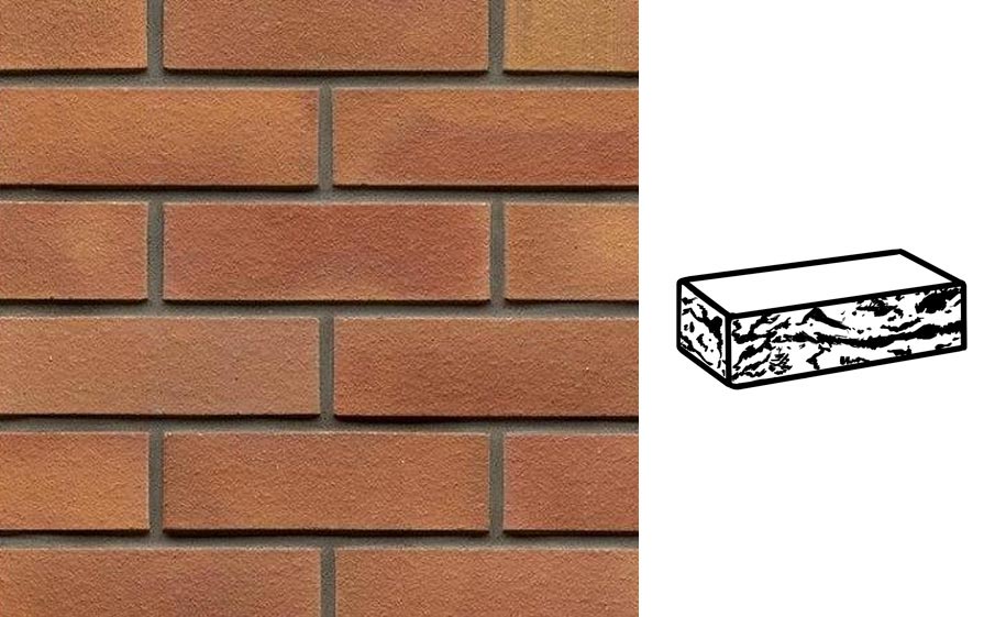 Кирпич клинкерный Muhr 08 Lachsrot готик, 240*115*71 мм