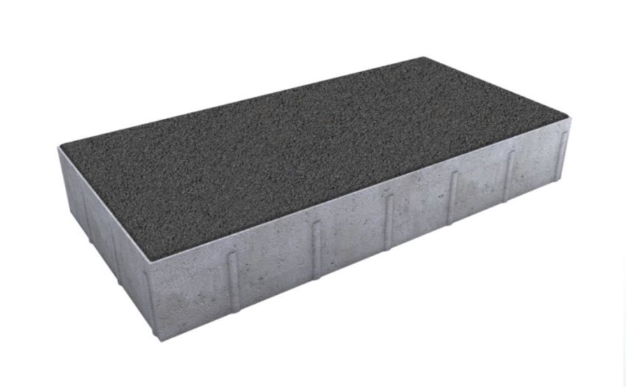 Плитка тротуарная Прямоугольник Б.5.П.6 Гранит серый, 600*300*60 мм