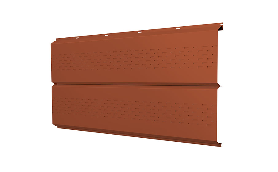 Софит Grand Line ЭкоБрус new c перфорацией 0,5 Satin Matt TX RAL 8004