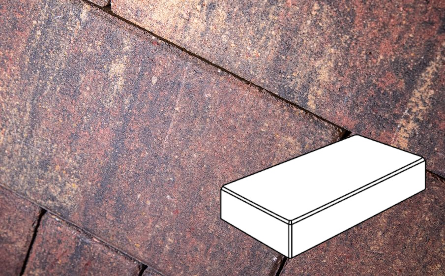 Плитка тротуарная Готика Natur, Картано В.3.П.8, Марс, 300*150*80 мм