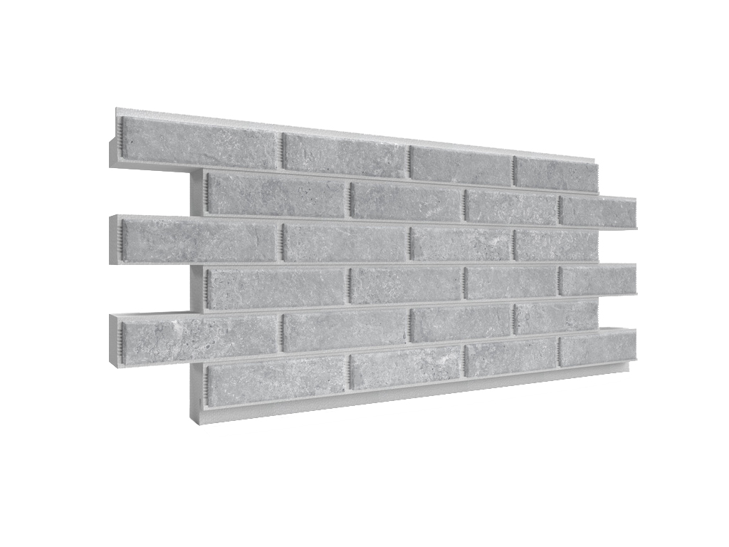 Термопанель ППС с клинкерной плиткой толщиной 8,5 мм BestPoint Exclusive Cement Gray 1145*470*80 мм