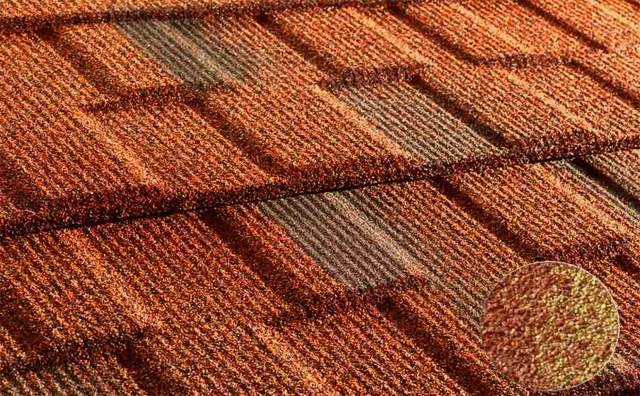 Композитная черепица рядовая Metrotile Viksen Terracotta yellow