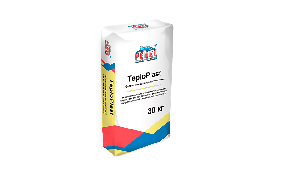Гипсовая штукатурка Perel TeploPlast 0529, белый, 30 кг
