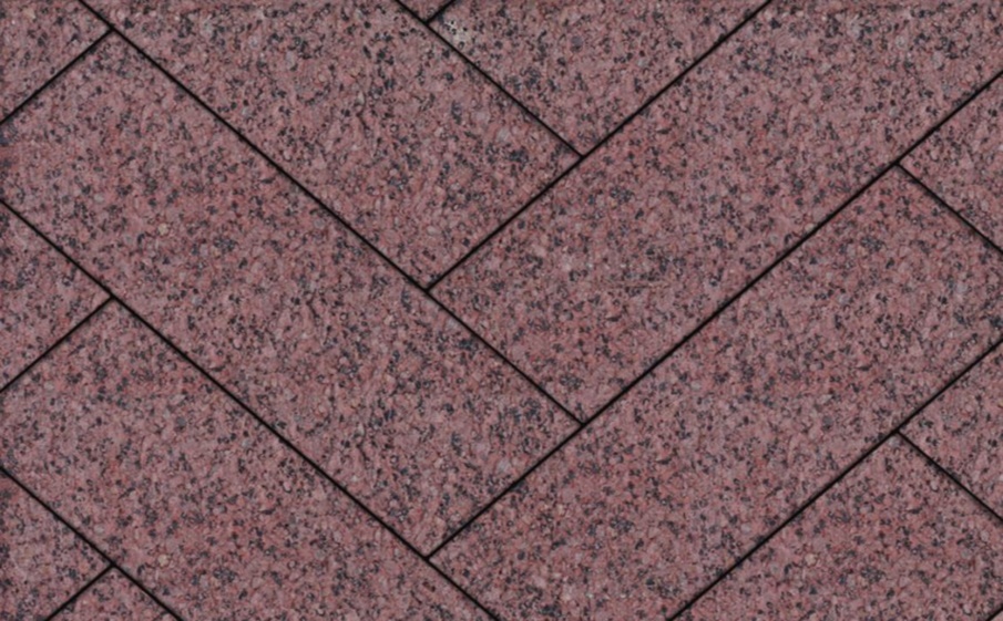 Плитка тротуарная Прямоугольник Б.6.П.8 гранит+ красный с черным, 600*200*80 мм