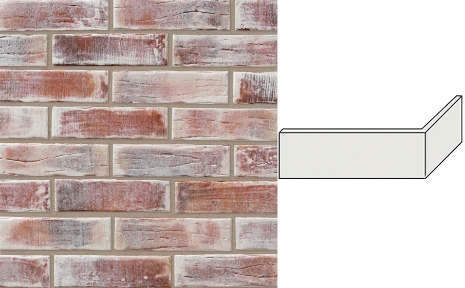 Декоративный кирпич Leonardo Stone угловой элемент Нью-Йорк 237/113*72*12 мм 788