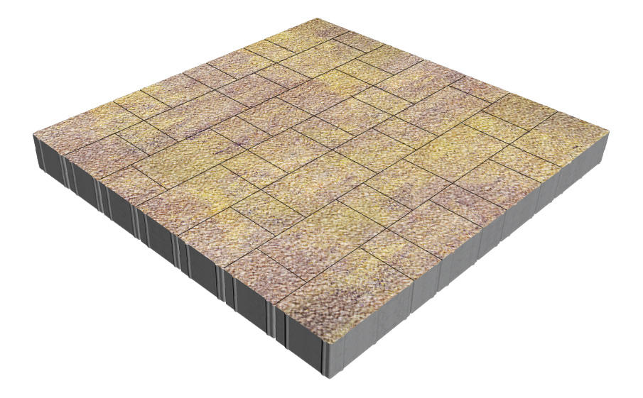 Плитка тротуарная SteinRus Новый город Рид В.8.Псм.8, Old-age, Тахель, толщина 80 мм