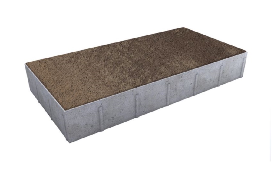 Плитка тротуарная Прямоугольник Б.5.П.6 листопад гранит хаски, 600*300*60 мм