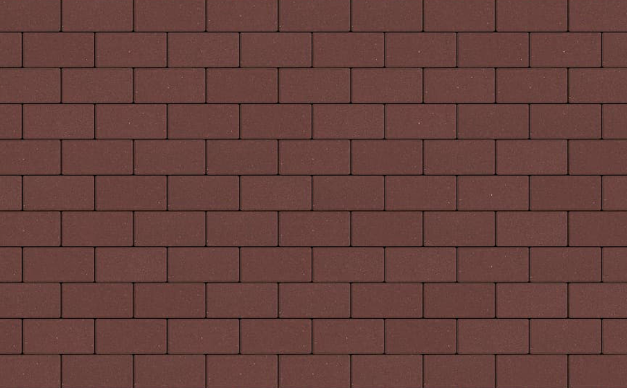 Тротуарная плитка Steingot Моноцвет, Прямоугольник, темно-красный, 200*100*80 мм
