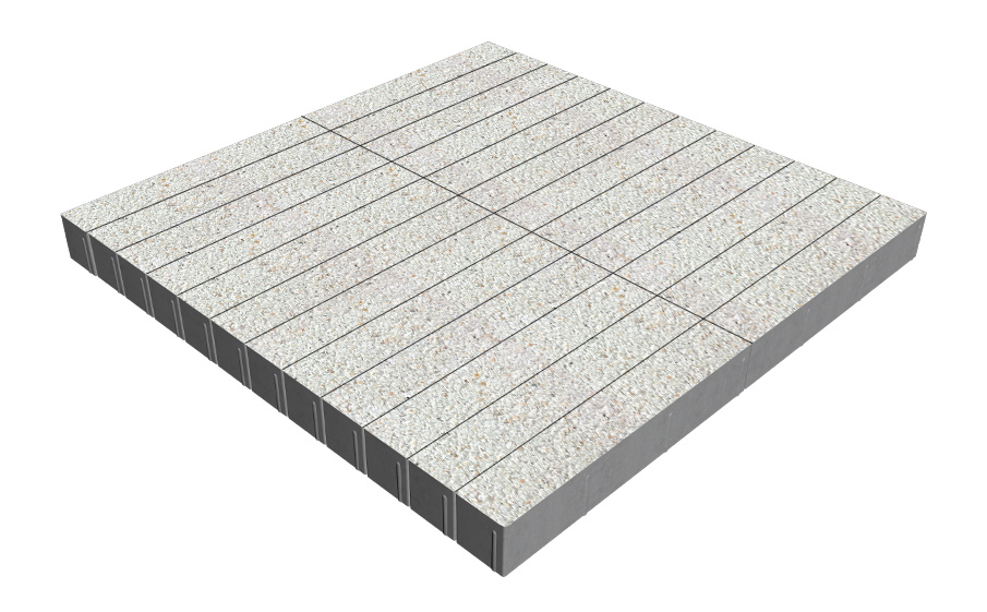 Плитка тротуарная SteinRus Кроссбар Хэви лонг Б.14.П.10, Backwash, Доломит, 600*100*100 мм