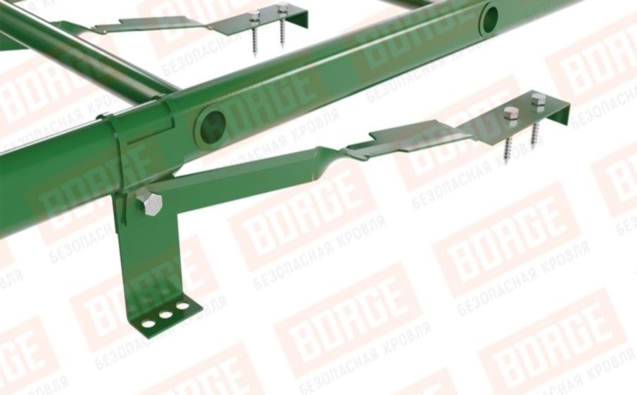 Лестница кровельная Borge для натуральной черепицы оцинкованная RAL 6002, 2,7 м