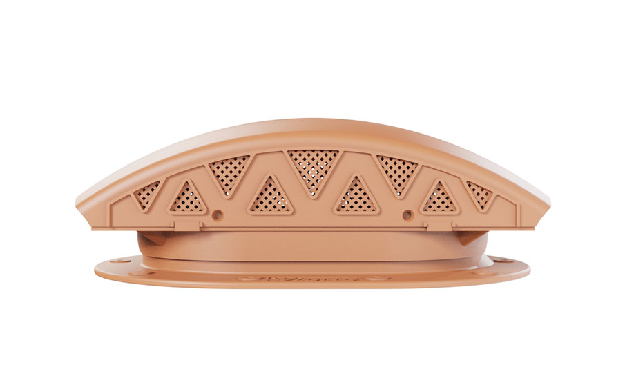 Вентилятор подкровельный Viotto для готовой мягкой и фальцевой кровли, RAL 8004 терракотовый