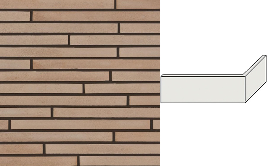 Декоративный кирпич Leonardo Stone угловой элемент Ванкувер 340/100*40*15 мм 334