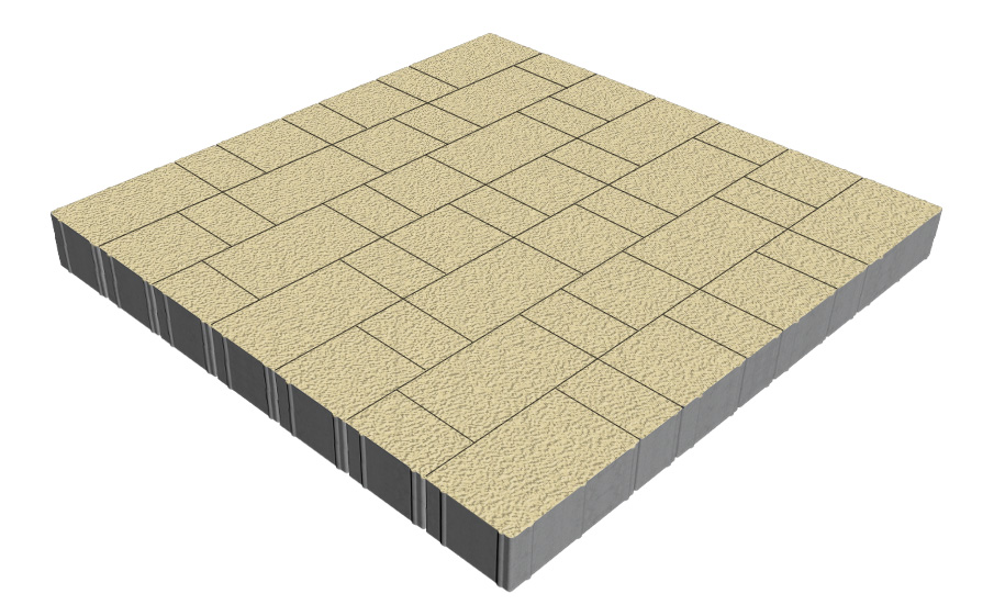 Плитка тротуарная SteinRus Новый город Рид В.8.Псм.8, Native, слоновая кость, толщина 80 мм