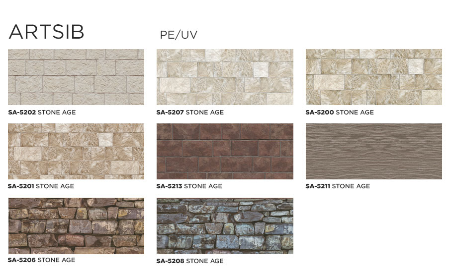 Стальная композитная панель SIBALUX Сталь ARTSIB STONE AGE