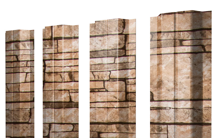 Штакетник П-образный А 0,45 Print Elite Sand Stone TwinColor