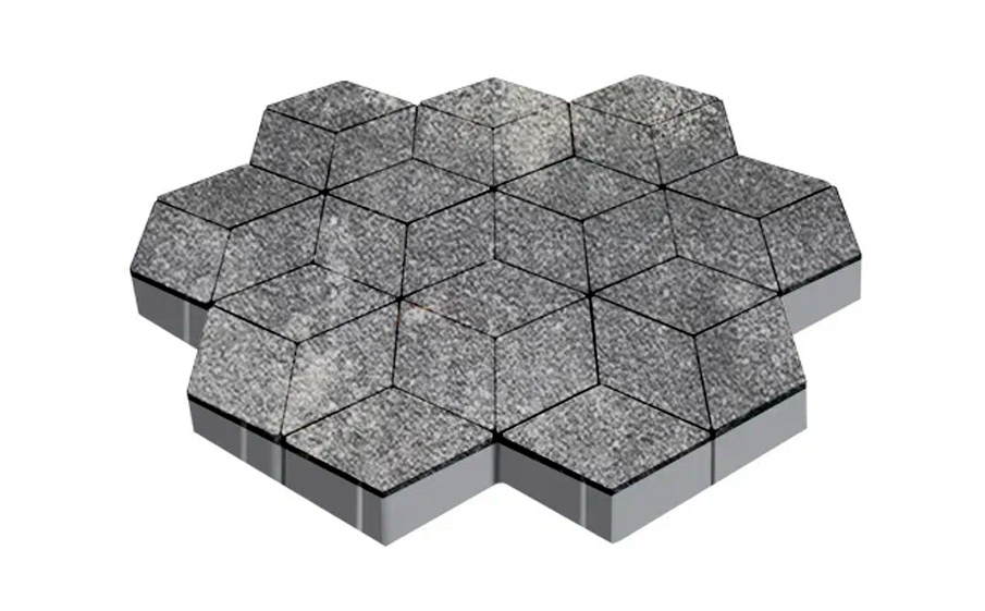 Плитка тротуарная SteinRus Полярная звезда Б.5.Ф.8 Native, ColorMix Актау, 200*200*80 мм