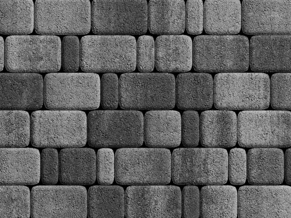 Плитка тротуарная Классико Б.4.КО.6 листопад гранит антрацит, комплект 3 шт, толщина 60 мм