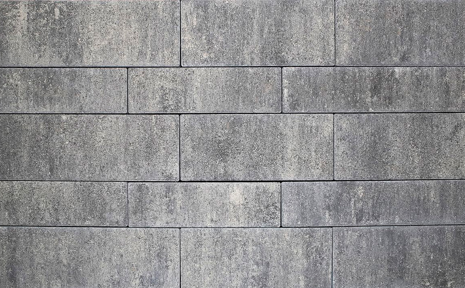 Плитка тротуарная Паркет Б.9.Псм.8 листопад гладкий антрацит, комплект 4 шт, толщина 80 мм