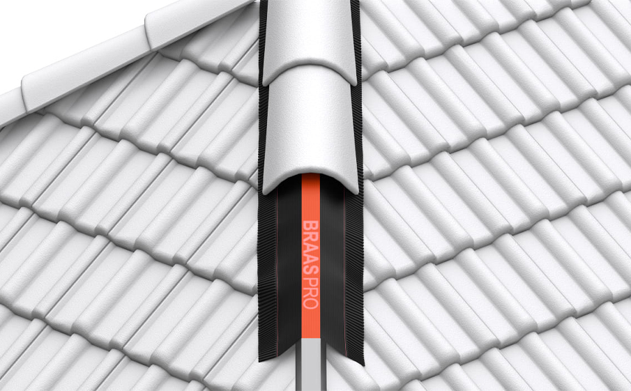 Аэроэлемент конька/хребта BRAAS Браас Про, 310*5000 мм, красный