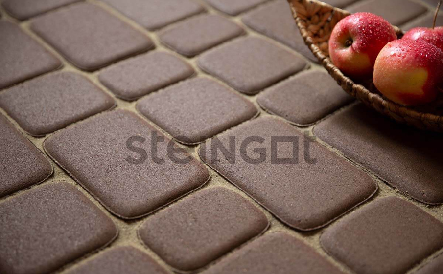 Плитка тротуарная Steingot Моноцвет, Классика, коричневый, комплект 3 шт, толщина 60 мм