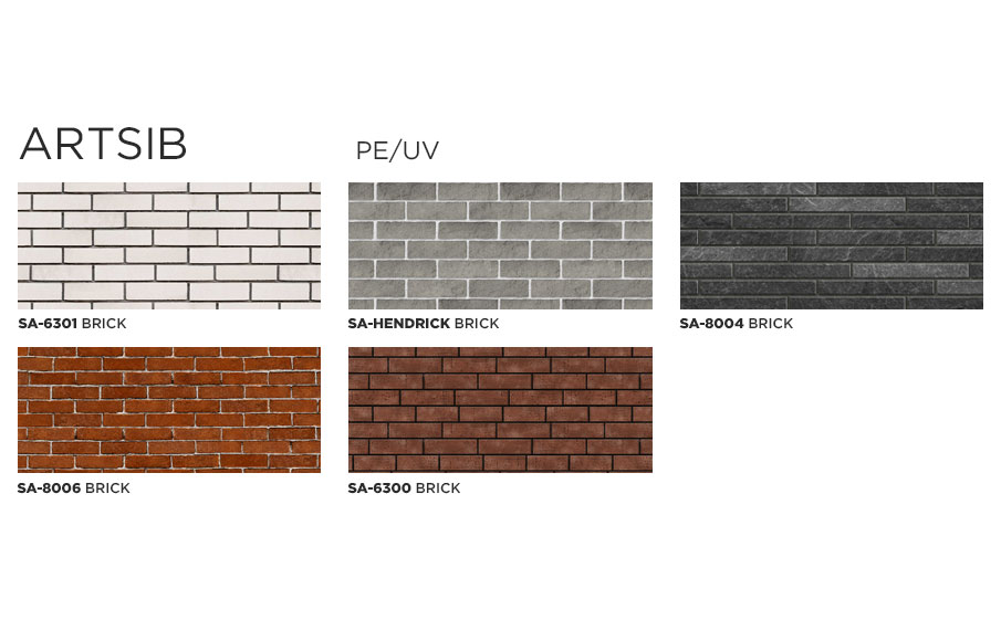 Стальная композитная панель SIBALUX Сталь А2 ARTSIB BRICK