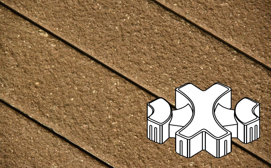 Плитка тротуарная Готика Premium Bronze, Эко-фантазия Б.3.ГР.8, №22, 300*300*80 мм