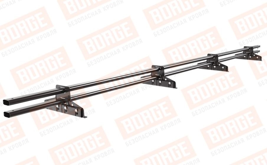 Снегозадержатель трубчатый Borge для фальцевой кровли оцинкованный RAL 8019, 3 м