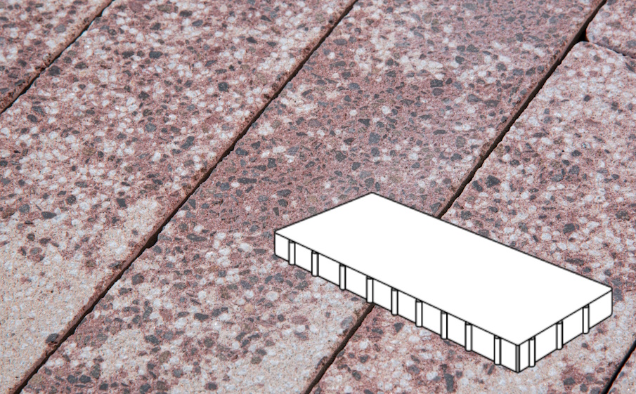 Плитка тротуарная Готика, City Granite FINERRO, Плита Б.9.П.10, Сансет, 900*300*100 мм