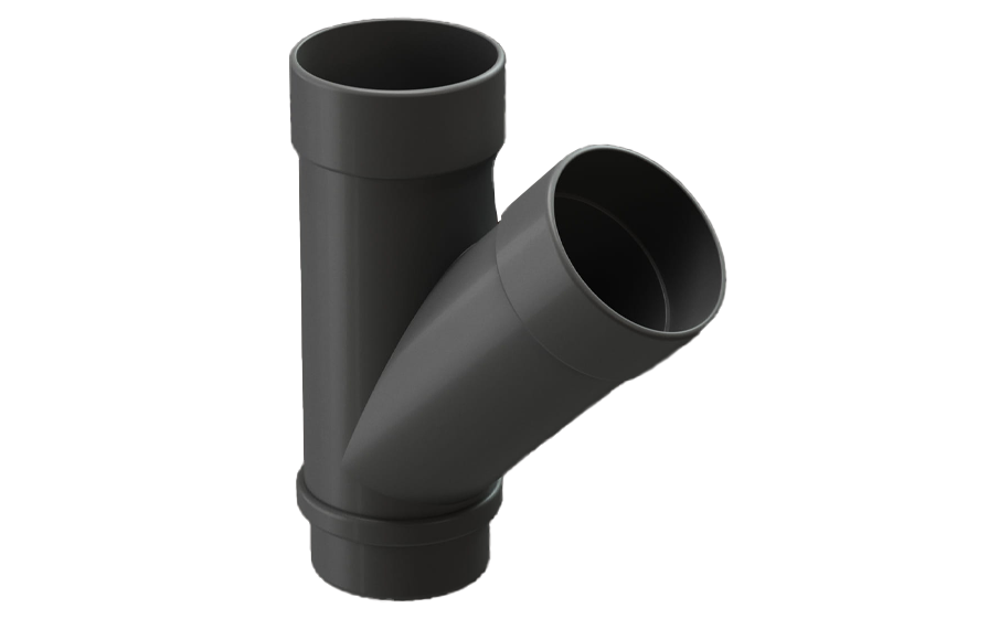 Тройник Docke LUX 45 градусов, графит