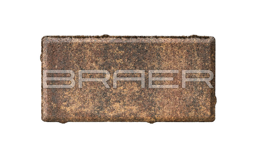 Плитка тротуарная BRAER Прямоугольник Color Mix Мальва, 200*100*40 мм