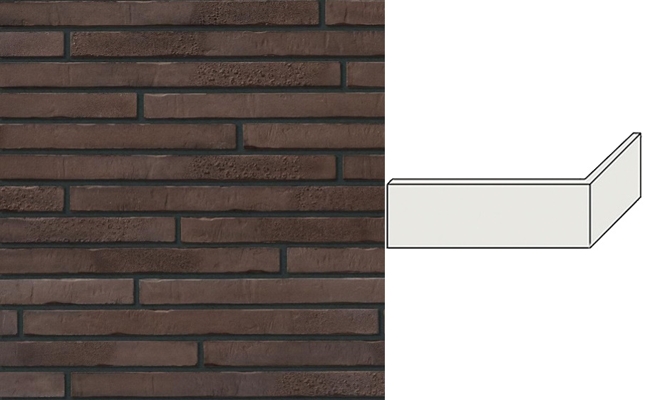 Декоративный кирпич Leonardo Stone угловой элемент Бостон 300/100*40*15 мм 707