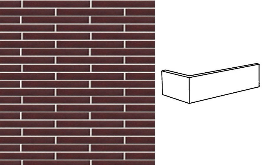 Клинкерная плитка угловая King Klinker Dream House 07 The crimson island, 490*52*14 мм