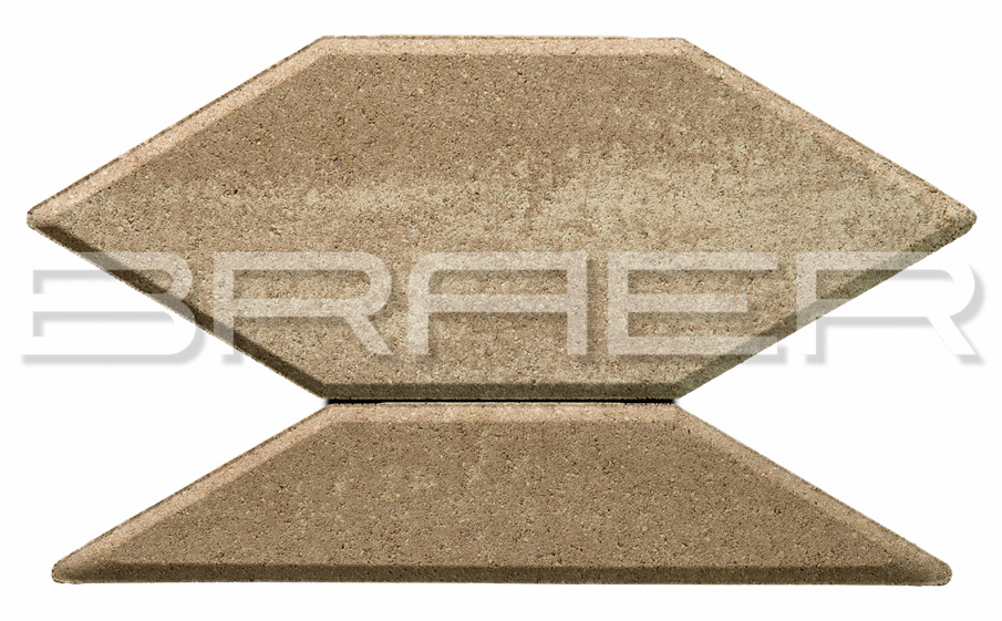 Плитка тротуарная BRAER Карат Color Mix Миндаль, толщина 80 мм