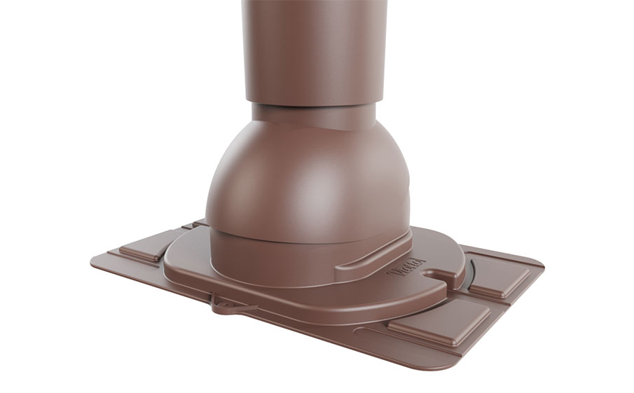 Роторная вентиляция Viotto с универсальным проходным элементом d=110 мм утепленная, RAL 8017 коричневый