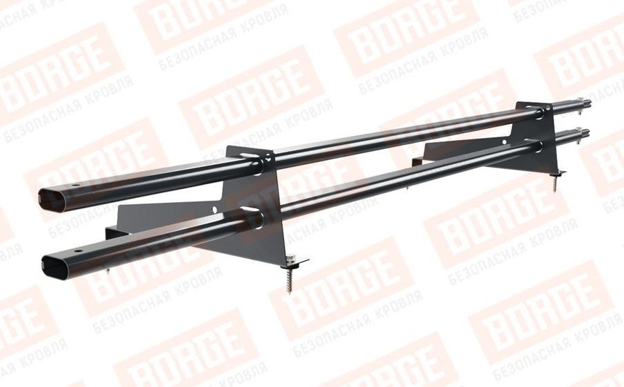 Снегозадержатель трубчатый Borge для металлочерепицы с высокой ступенькой 350 мм оцинкованный RAL 7016, 1,5 м