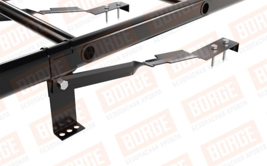 Лестница кровельная Borge для натуральной черепицы оцинкованная RAL 9005, 2,7 м