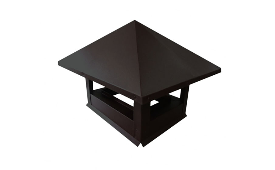 Дымник на трубу Grand Line 520*390 мм 0,5 GreenCoat Pural BT matt с пленкой RR 23 темно-серый