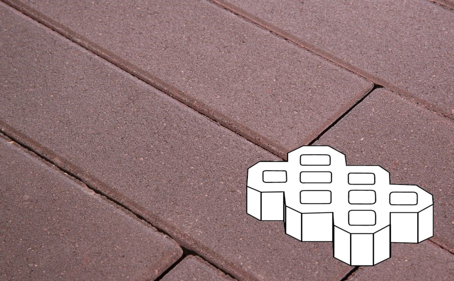 Плитка тротуарная Готика Profi, Экопарковка Б.6.ГР.10, темно-коричневый, частичный прокрас, с/ц, 600*400*100 мм