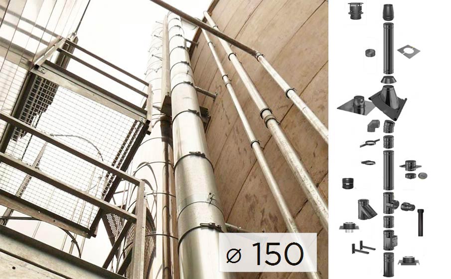 Дымоходная система Schiedel PERMETER 50 из стали D 150 мм цвет серый
