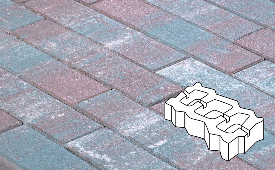 Плитка тротуарная Готика Natur, Газонная решетка Б.4.ГР.8, Сатурн, 450*225*80 мм